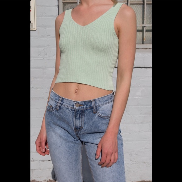 Brandy Melville Tops - Brandy Melville pastel green rina tank top
